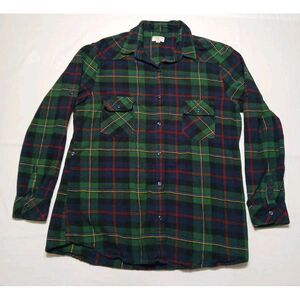 Matchstick Argus Women's Cotton Plaid Long Sleeve Medium Flannel‎ Size XL